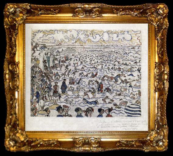 framed  James Ensor The Baths of Ostend, ta009-2